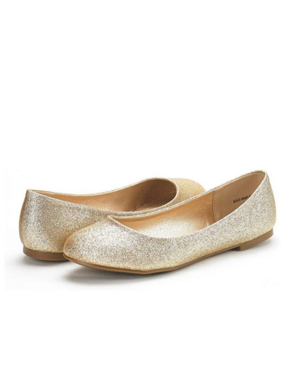 Cynthia Rowley Gold Glitter Ballet Flats Size 8 LIKE NEW